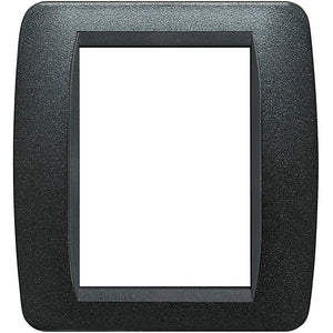 Living Int. - Placca 3+3 posti grafite nero - L4826GFN