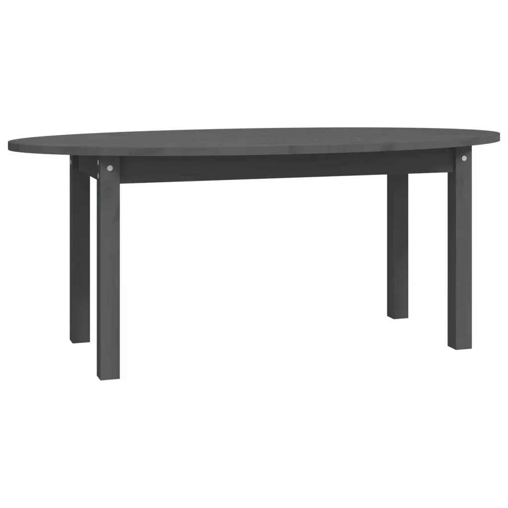 Tavolino da Salotto-Tavolino da soggiorno Grigio 110x55x45 cm Legno Massello di Pino 250244
