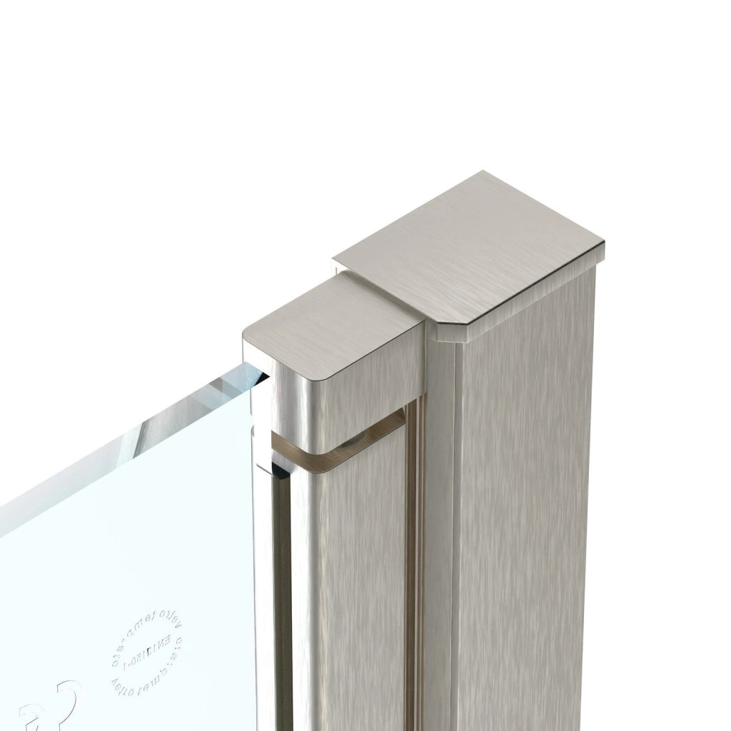 Box doccia nicchia 140 cm porta DUE BATTENTI SOFFIETTO H200 cm cristallo 6mm profilo SATINATO DINO