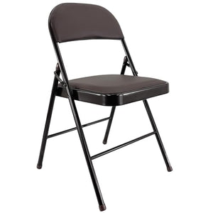 Sedia Kant Pieghevole Imbottita Portatile Salvaspazio in Metallo Richiudibile Sedie per Cucina Giardino Camera S Marrone