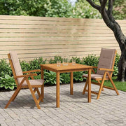 Set da pranzo da giardino 3 pezzi Naturale 3434593