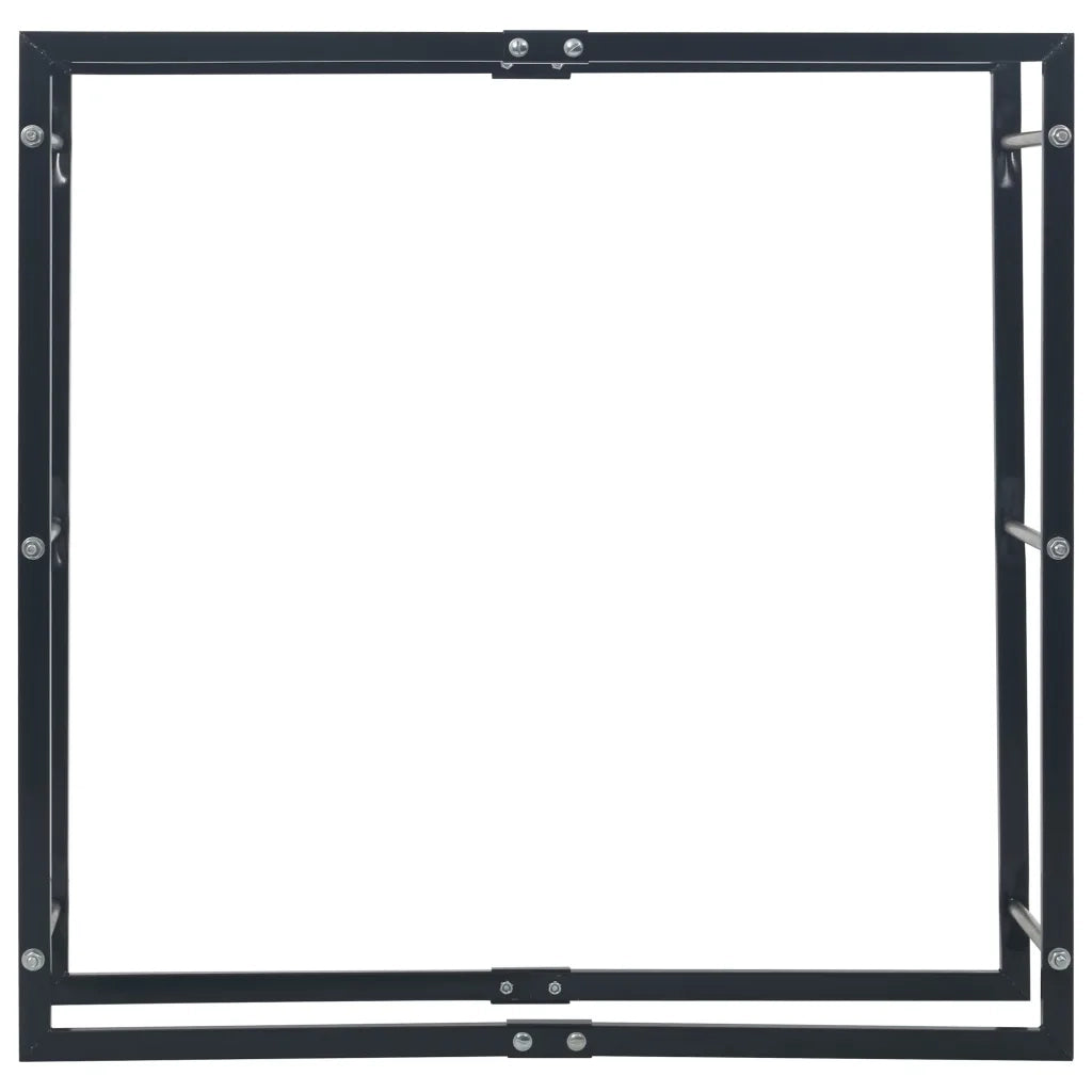 Rastrelliera per Legna da Ardere Nera 100x25x100 cm in Acciaio 286288
