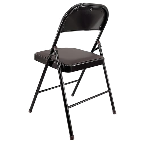 Sedia Kant Pieghevole Imbottita Portatile Salvaspazio in Metallo Richiudibile Sedie per Cucina Giardino Camera S Marrone