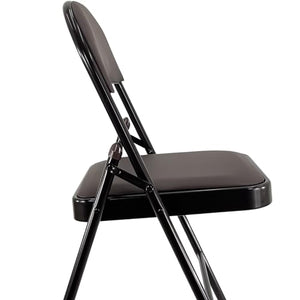 Sedia Kant Pieghevole Imbottita Portatile Salvaspazio in Metallo Richiudibile Sedie per Cucina Giardino Camera S Marrone