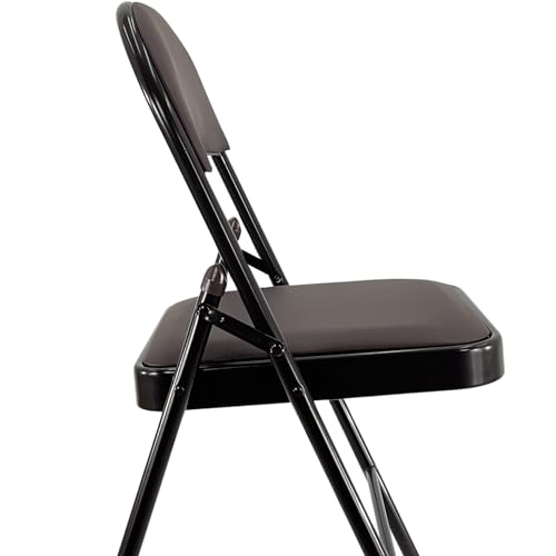 Sedia Kant Pieghevole Imbottita Portatile Salvaspazio in Metallo Richiudibile Sedie per Cucina Giardino Camera S Marrone