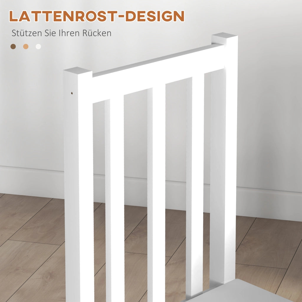 Set 2 Sedie da Pranzo ¨C Xylo ¨C Legno Massello Bianco Design Moderno 38,5x47,5x99 cm