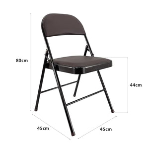 Sedia Kant Pieghevole Imbottita Portatile Salvaspazio in Metallo Richiudibile Sedie per Cucina Giardino Camera S Marrone