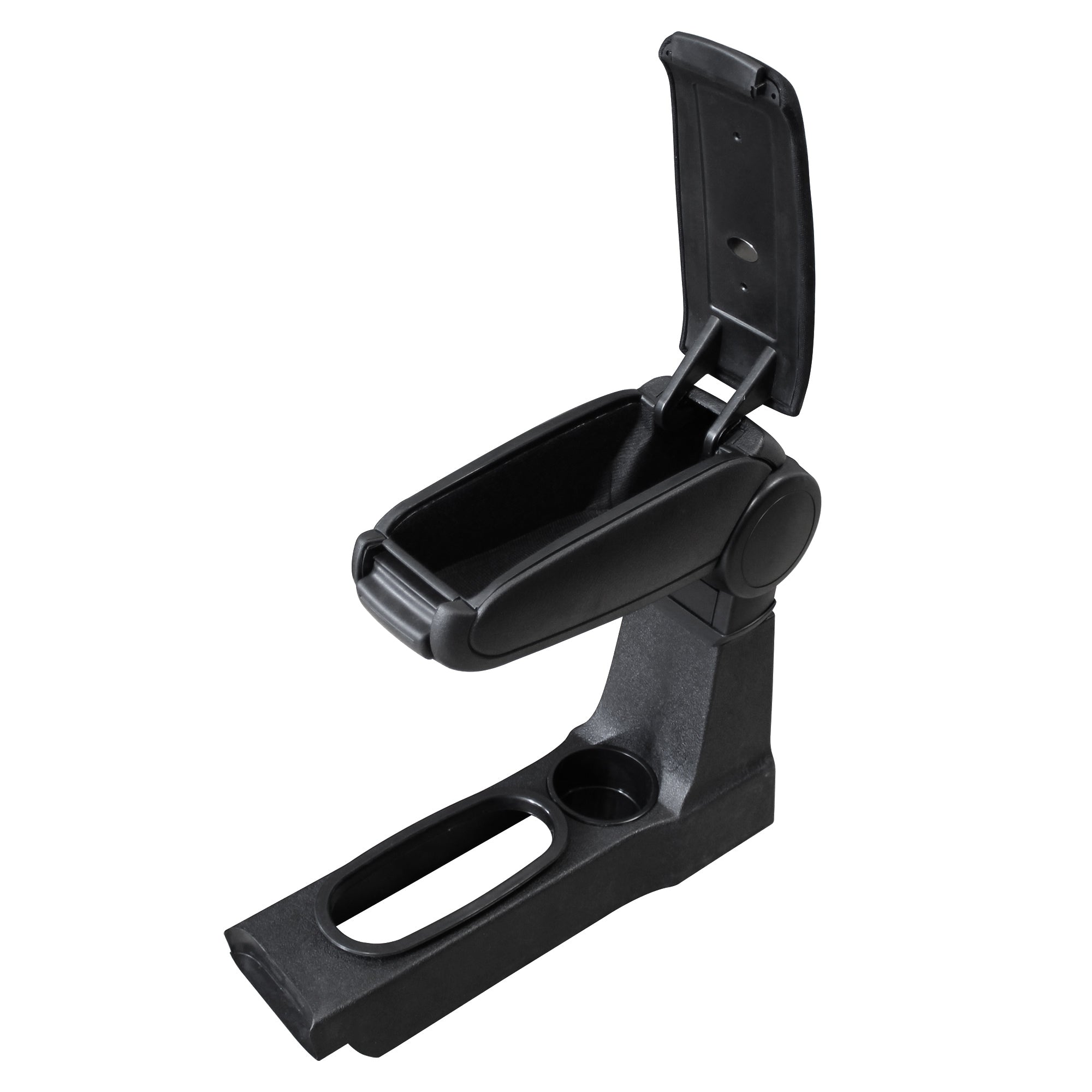 Bracciolo Centrale per Ford Fiesta (1995-2002) e Mazda 121 (1996–2002) Vano Portaoggetti Ribaltabile - Tessuto Nero