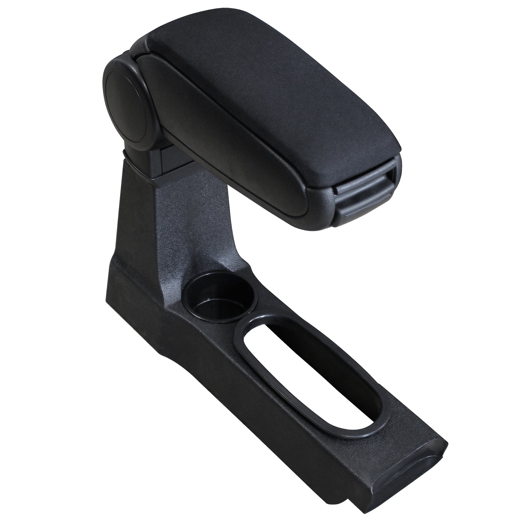 Bracciolo Centrale per Ford Fiesta (1995-2002) e Mazda 121 (1996–2002) Vano Portaoggetti Ribaltabile - Tessuto Nero