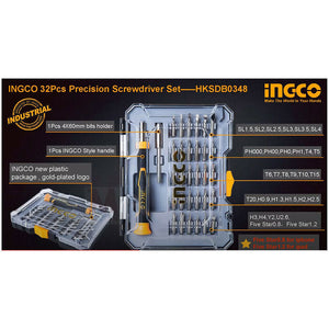 Set cacciaviti precisione smartphone 32 pz - Ingco HKSDB0348