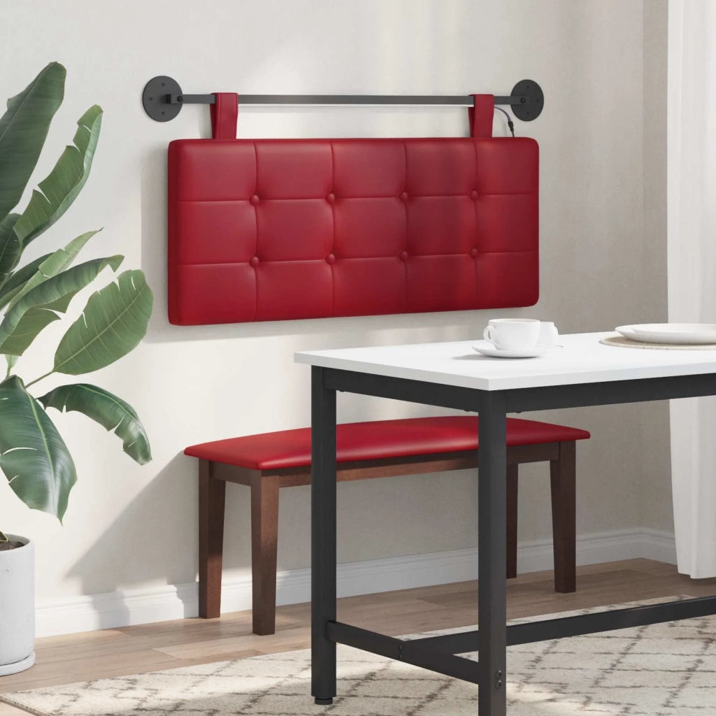 Testiera sospesa Con luce LED Rosso Vino Similpelle