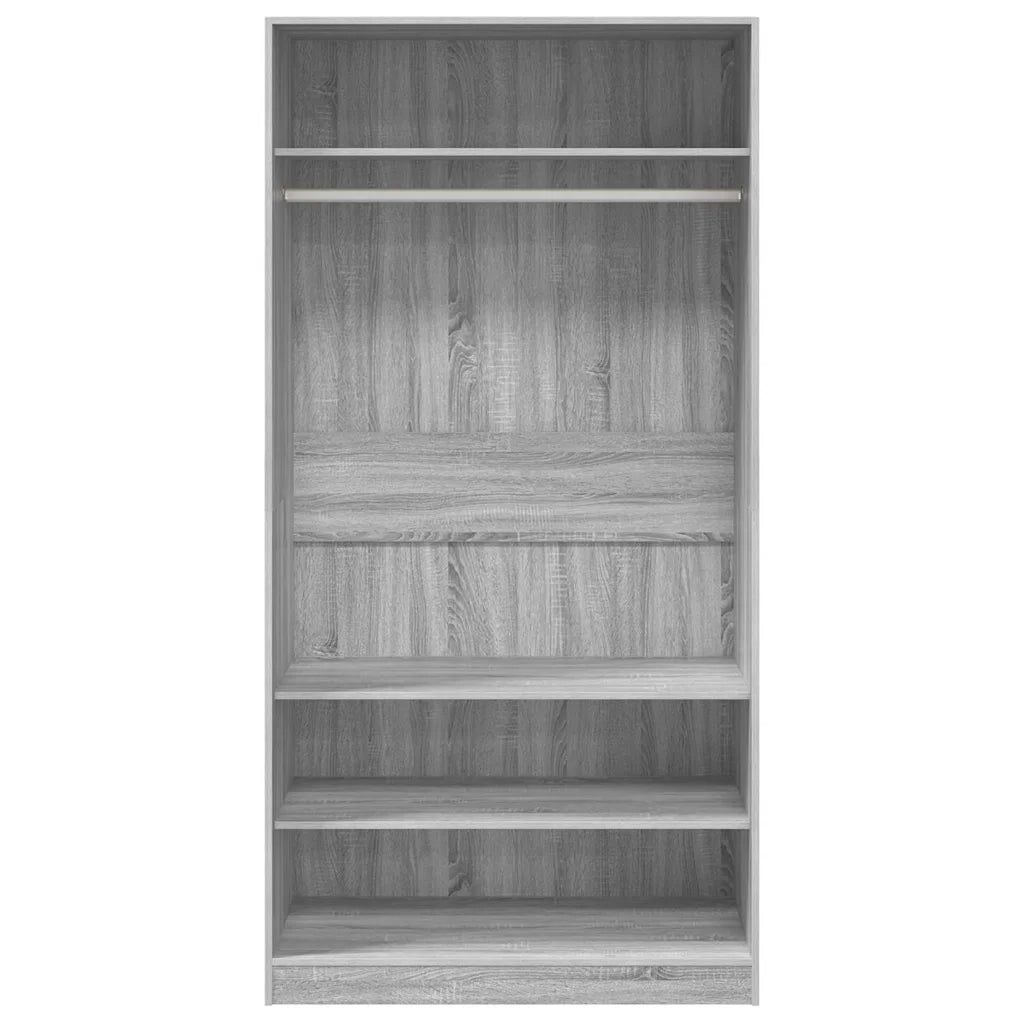 Armadio Grigio Sonoma 100x50x200 cm in Legno Multistrato 826615
