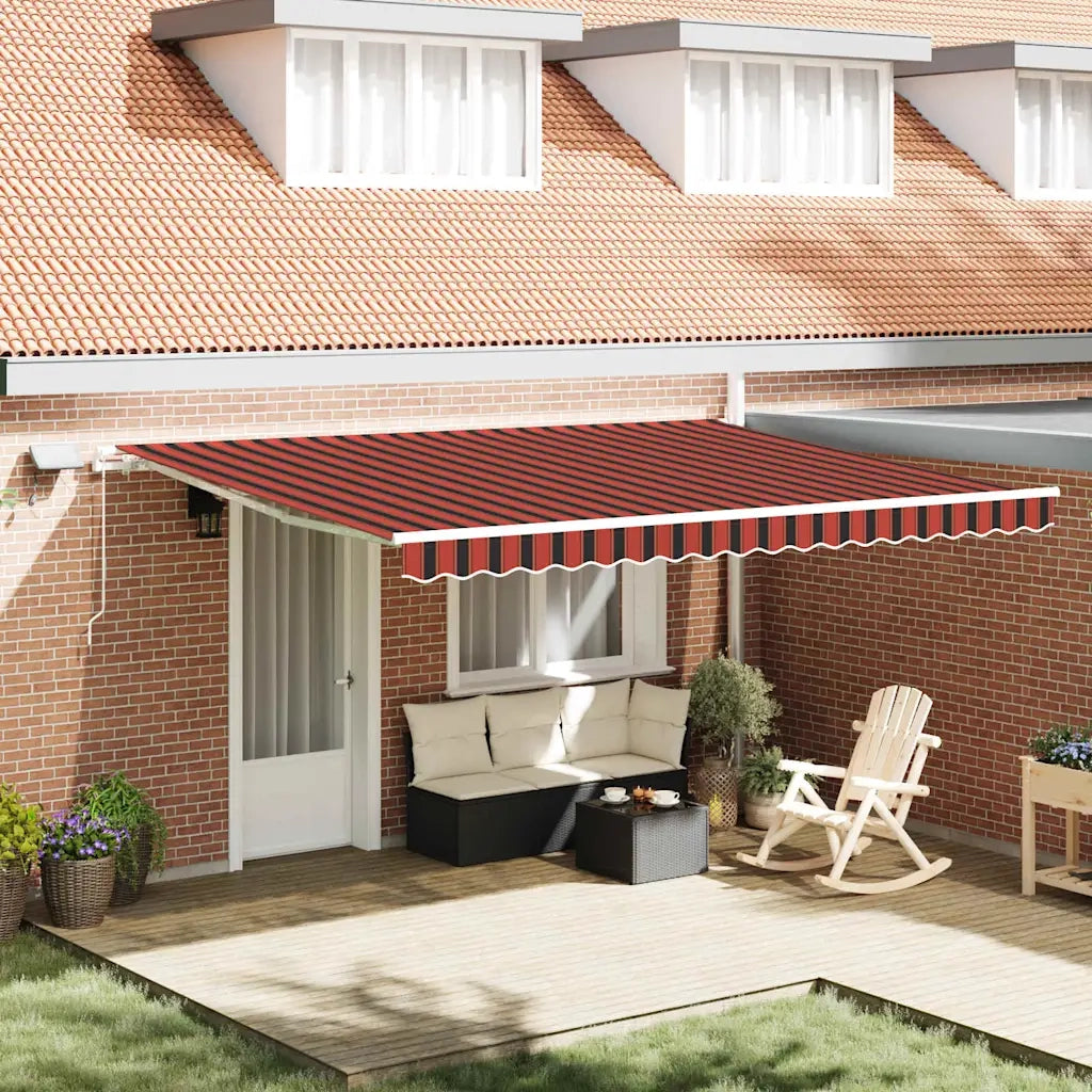 Tenda Retrattile arancione e marrone 450 × 300 cm 3330876