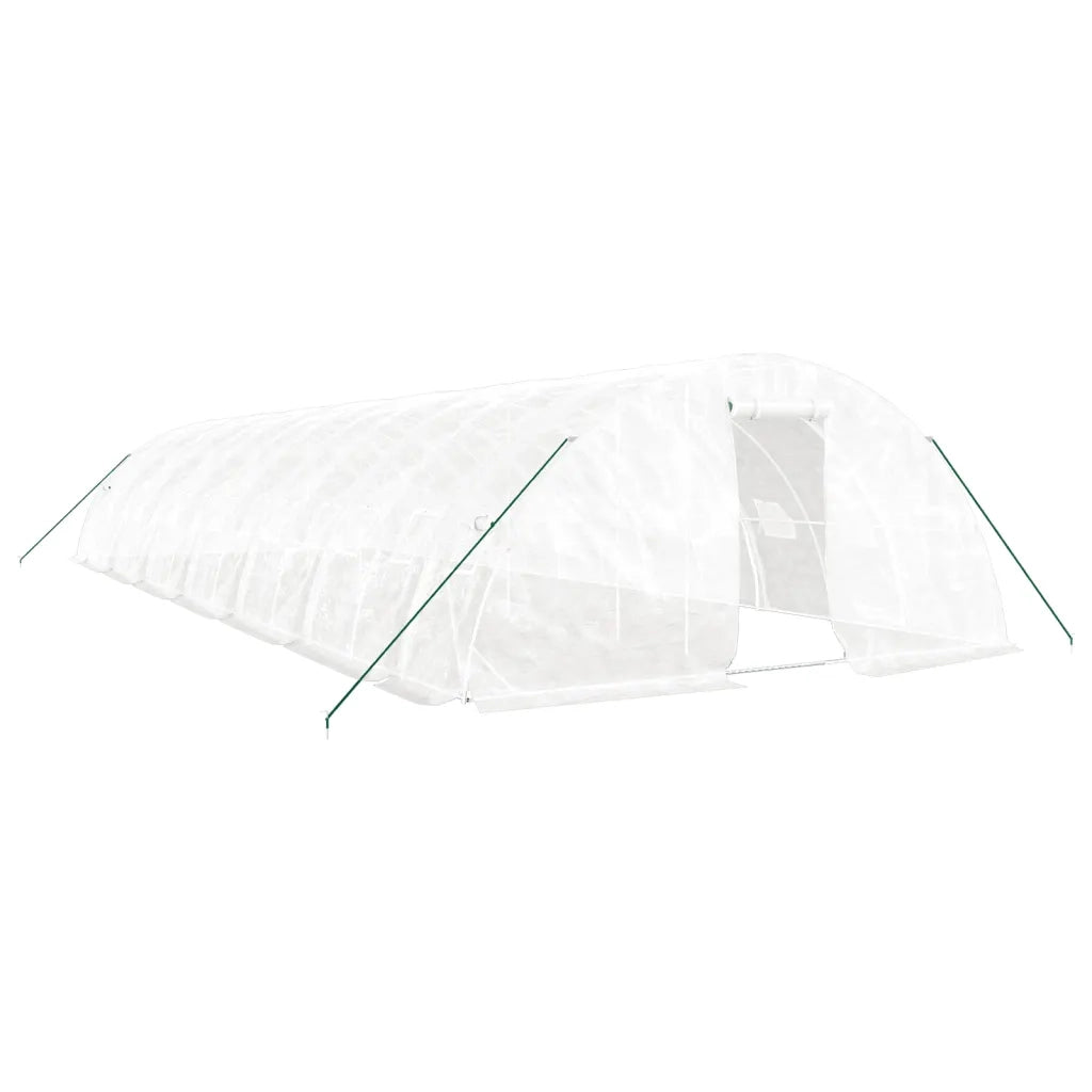 Serra con Telaio in Acciaio Bianco 70 m² 14x5x2,3 m 3188099