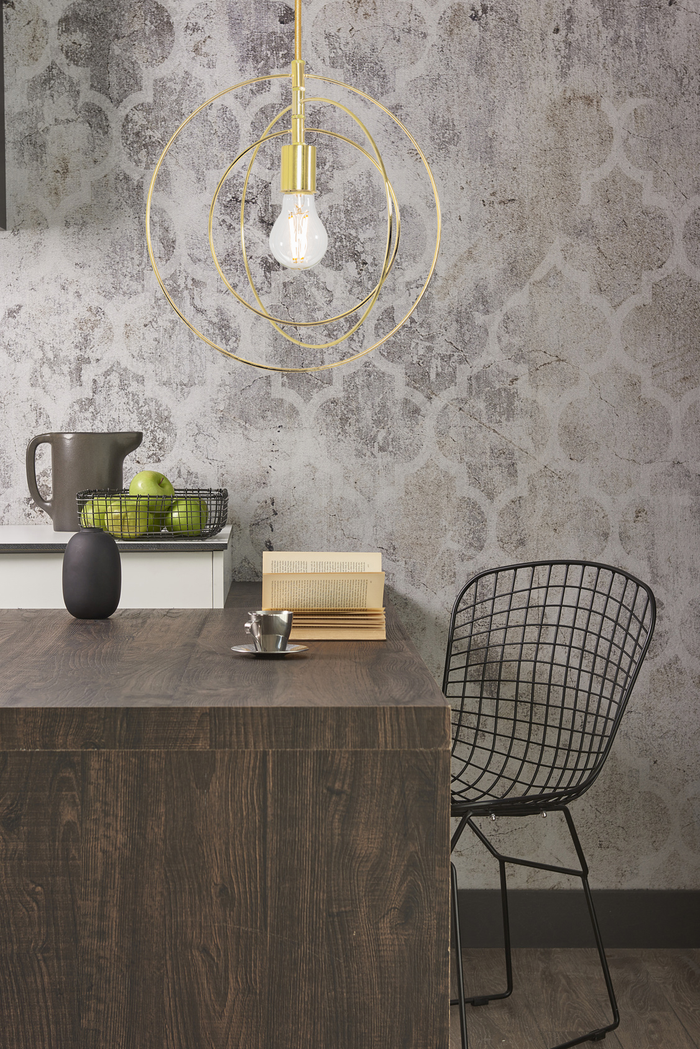 Lampada Da Soffitto Metallico Anulare Oro APP286-1CP