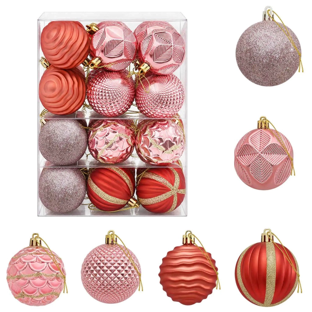 Set di Palline di Natale 36 pz Rosa e rosé Diam. 6 cm 42050714