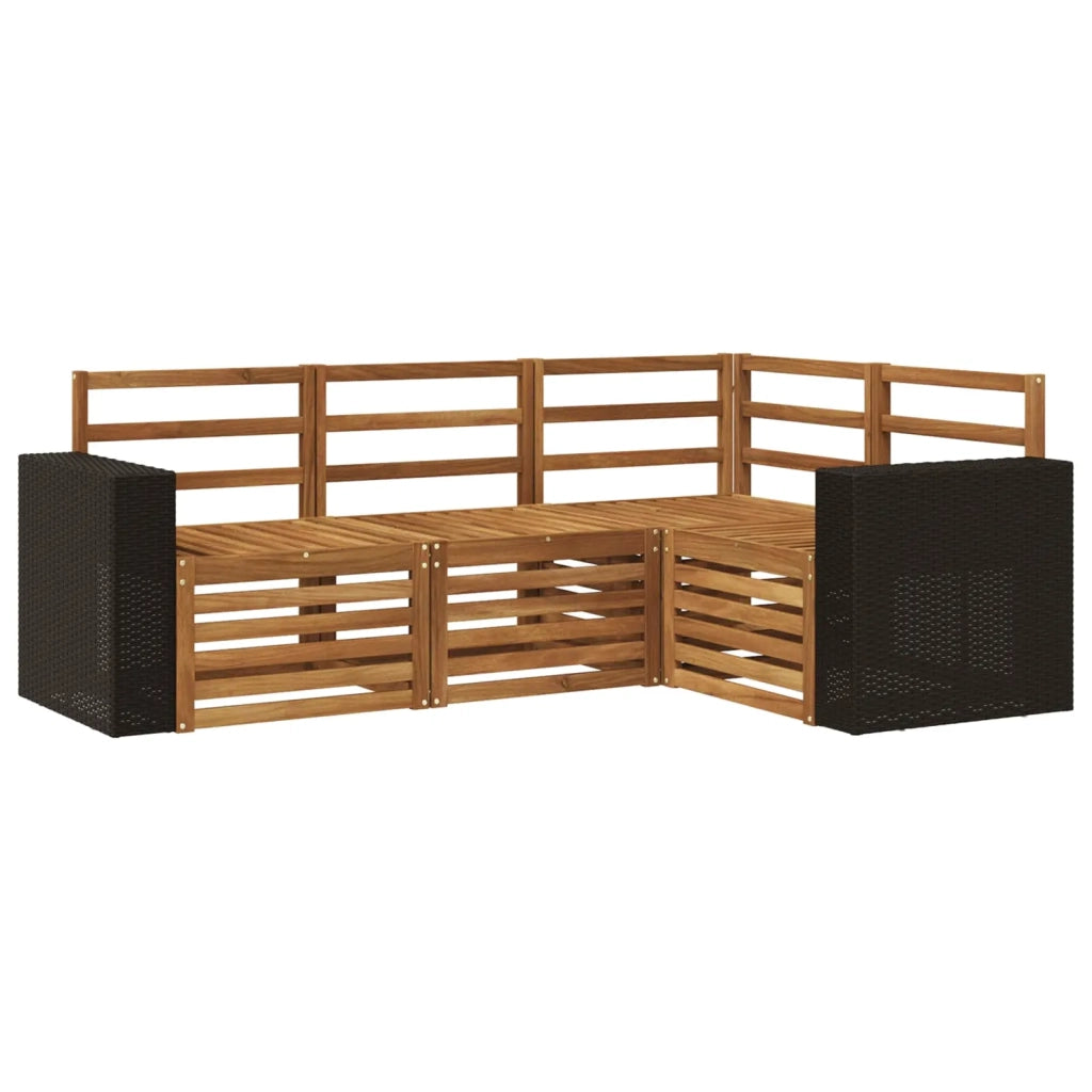 Set divani 4 pcs Legno di Acacia Massello 3384300