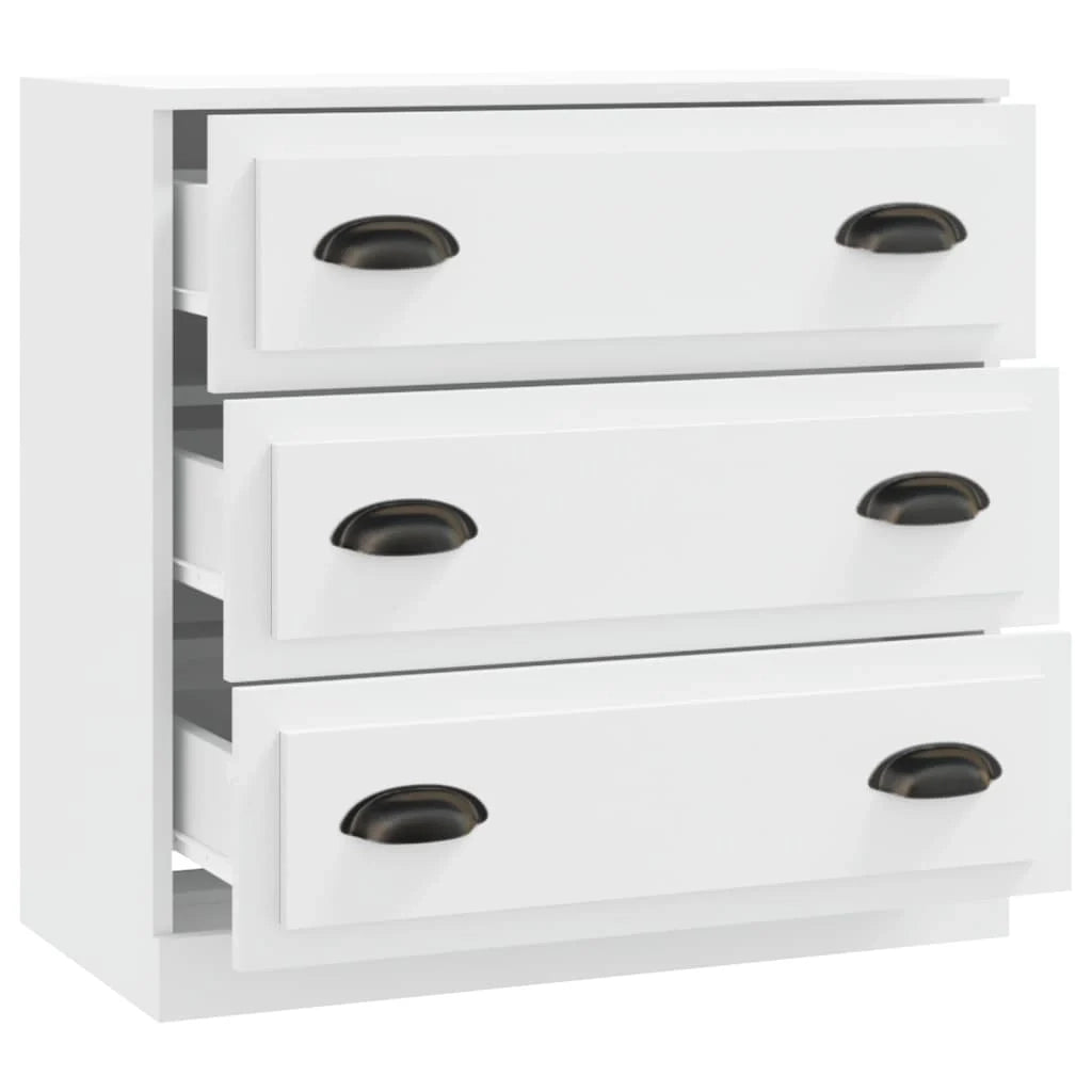 Buffet credenza cassettiera mobiletto mobile contenitore organizer per cucina soggiorno salotto 70 x 35,5 x 67,5 cm legno ingegnerizzato bianco 02_0030489