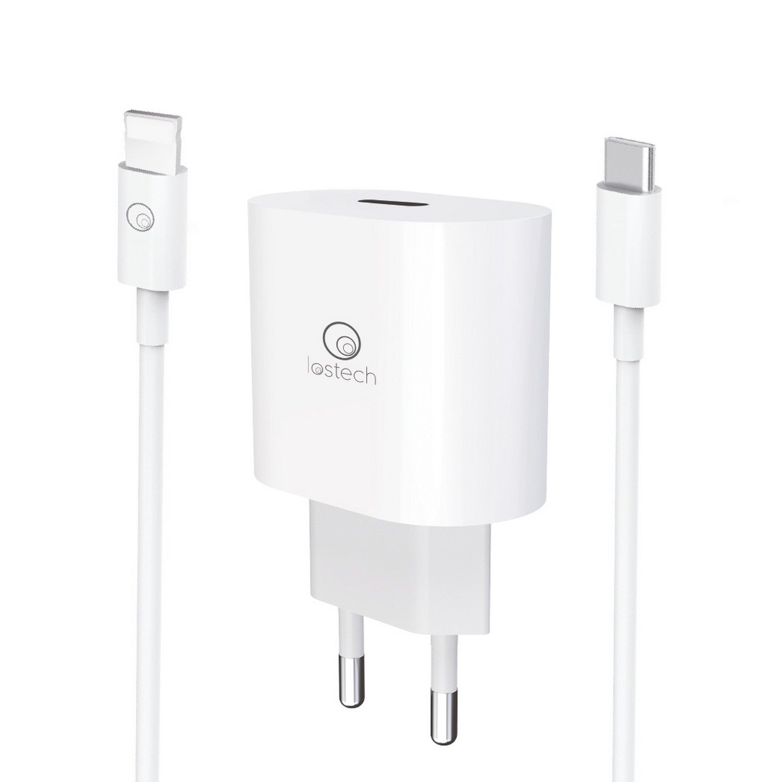 caricatore super rapido con cavo da usb-c a lighting cm.120 cod:ferx.1133