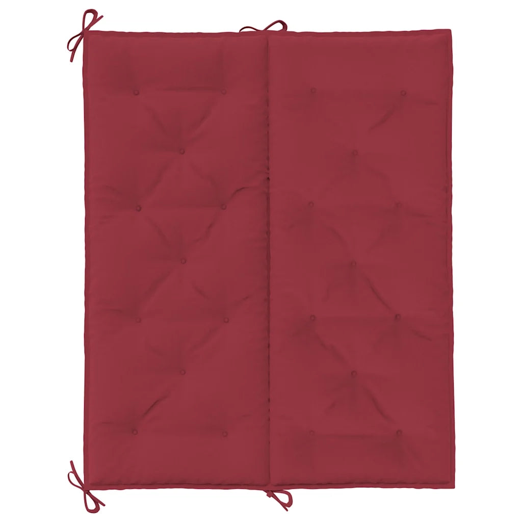 Cuscini per Panca 2 pz Rosso Vino 120x50x7 cm in Tessuto Oxford 315013