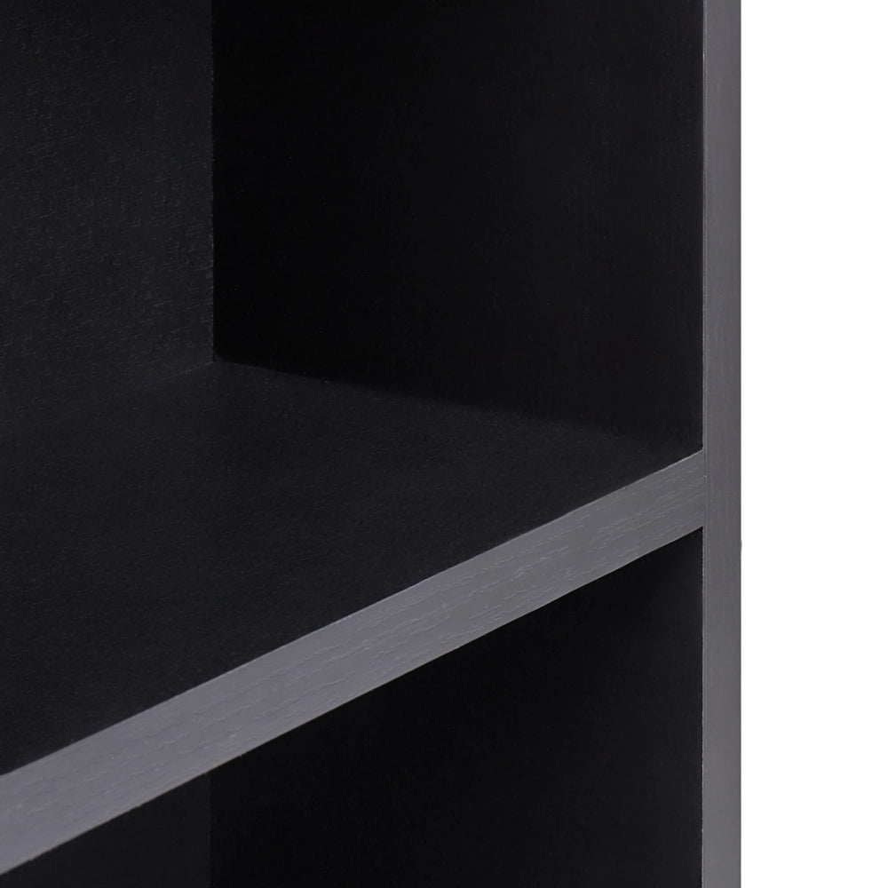 Mobiletto da bagno a parete con armadio a specchio effetto marmo nero Finitura melaminica