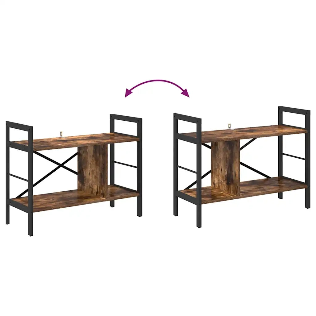 Libreria-Scaffale per Libri-Mobile di Stoccaggio Rovere fum¨¦ 75 x 30 x 58,5 cm Legno multistrato