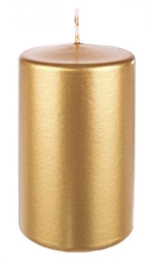 Candela Basic Oro, Dimensioni 8x15cm (6 Pezzi)