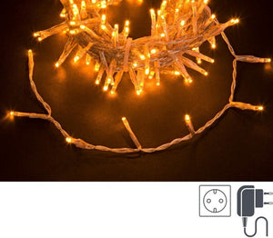 Luci Natale 180 LED Colore Caldo, Filo Trasparente 3mm, IP44 (12 Pezzi)