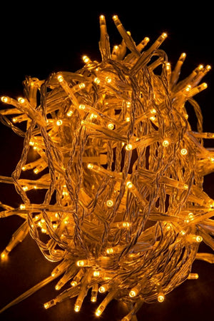 Luci Natale 180 LED Colore Caldo, Filo Trasparente 3mm, IP44 (12 Pezzi)