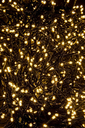 Cluster Luci 768 LED Classic, Filo Verde 3mm, IP44 (6 Pezzi)