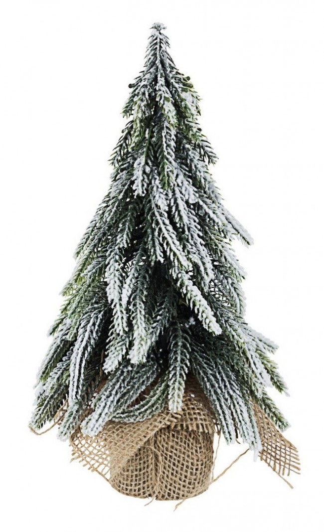 Pino Cimone Innevato Altezza 27cm (6 Pezzi)