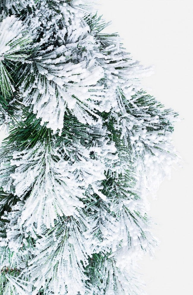 Corona Decorativa Cermis Innevato Diametro 60cm (6 Pezzi)