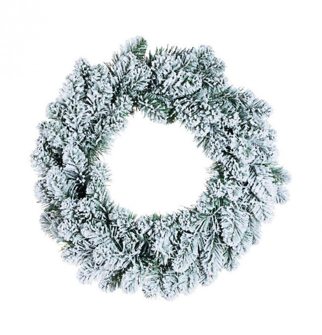 Corona Decorativa Innsbruck Innevato Diametro 45cm (6 Pezzi)