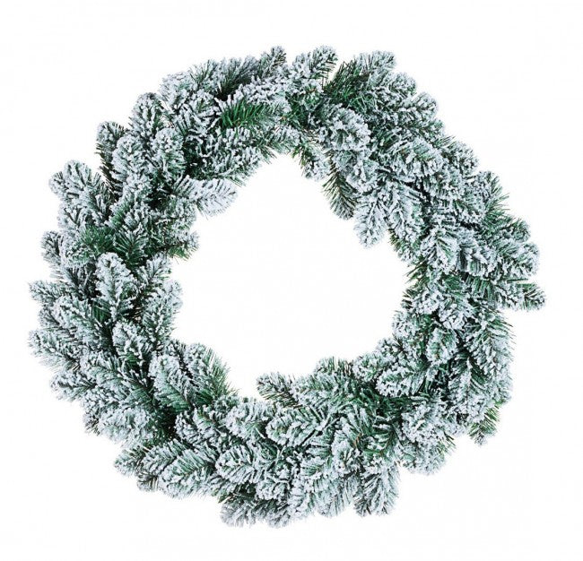 Corona Decorativa Innsbruck Innevato Diametro 60cm (6 Pezzi)