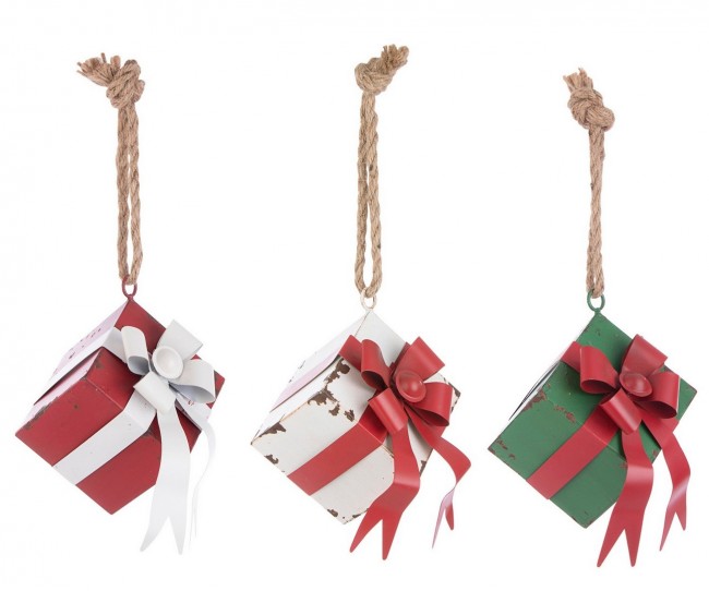 Pendaglio Grace con Pacco Regalo Metallico (3 Pezzi)
