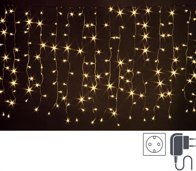 Tenda Luminosa 200 Luci Classiche 5mm Dimensioni 2x1m IP44 (6 Pezzi)