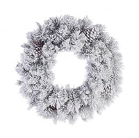 Corona Arves Innevata Diametro 60cm (6 Pezzi)