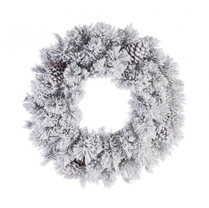 Corona Arves Innevata Diametro 60cm (6 Pezzi)