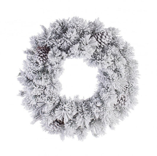 Corona Arves Innevata Diametro 60cm (6 Pezzi)