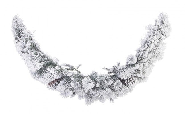 Festone Decorativo Arves Innevato Altezza 120cm (6 Pezzi)
