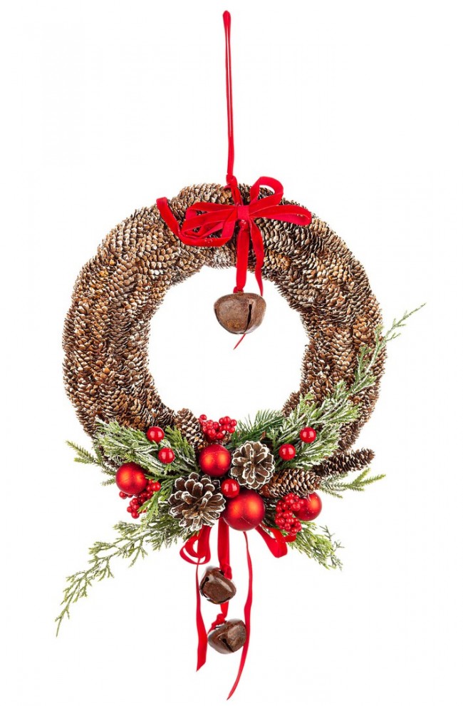 Corona Hilma Rossa con Campanello Grande (2 Pezzi)