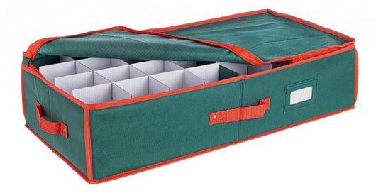 Contenitore Xmas per Sfere Rettangolare Verde Capacità 64 Pezzi Diametro 80cm (4 Pezzi)