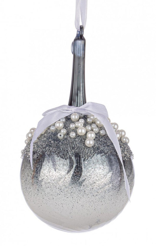 Sfera Verticale Emotions Argento-Bianco Dimensioni D80 x H14.5cm (6 Pezzi)