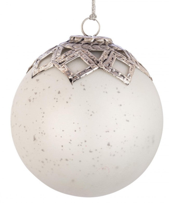 Sfera Elegantia Design Bianco Opaco D130mm (8 Pezzi)