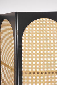 Paravento Legno Nero Stile Boho da Interno 150x180 cm - JOSIE