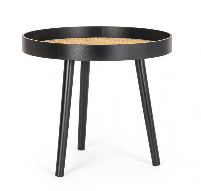 Tavolino Legno Nero Moderno da Interno 50 cm - JOSIE