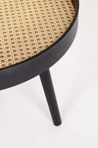 Tavolino Legno Nero Moderno da Interno 50 cm - JOSIE