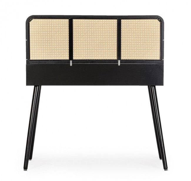 Consolle 2 Cassetti Legno Nero Stile Moderno da Interno - JOSIE