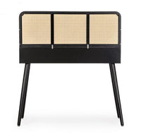 Consolle 2 Cassetti Legno Nero Stile Moderno da Interno - JOSIE