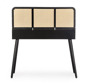 Consolle 2 Cassetti Legno Nero Stile Moderno da Interno - JOSIE